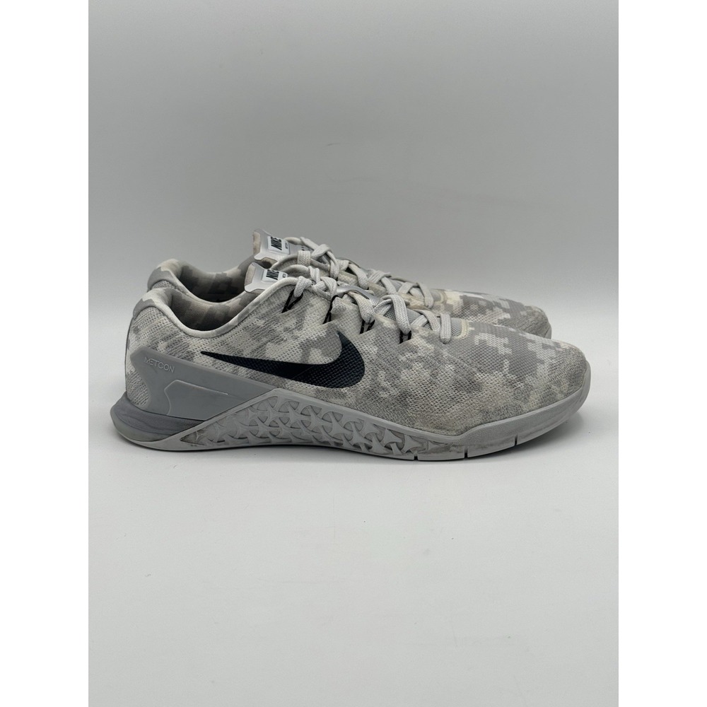Nike Metcon 3 Mens Size 8 White Snow Camo Limited Edition